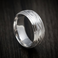 14K White Gold Men's Celtic Wedding Band Custom Made Ring