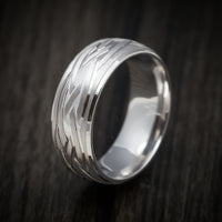 14K White Gold Men's Celtic Wedding Band Custom Made Ring