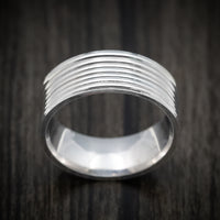 14K White Gold Men's Ring Custom Wedding Band