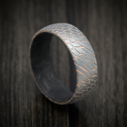 Superconductor Men's Ring with Forged Carbon Fiber Sleeve Custom Made Band