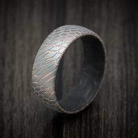 Superconductor Men's Ring with Forged Carbon Fiber Sleeve Custom Made Band