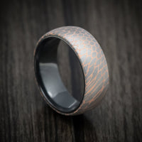 Superconductor Men's Ring with Black Titanium Sleeve Custom Made Band