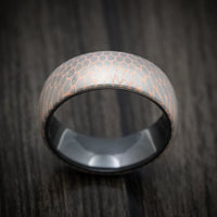 Superconductor Men's Ring with Black Titanium Sleeve Custom Made Band