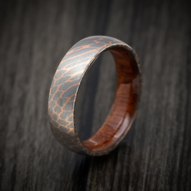 Superconductor Men's Ring with Wood Sleeve Custom Made Band