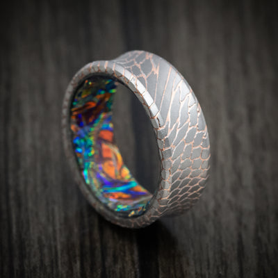 Superconductor Men's Ring with Dichrolam Sleeve Custom Made Band