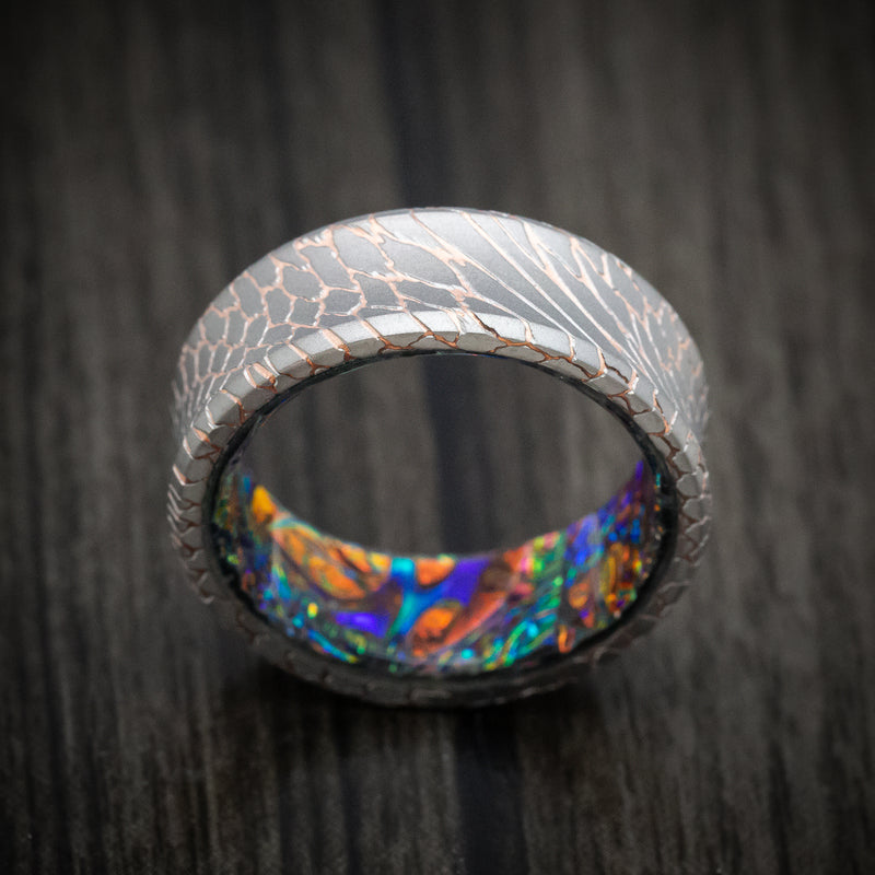 Superconductor Men's Ring with Dichrolam Sleeve Custom Made Band