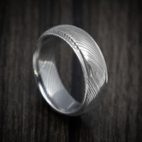 Damascus Steel Men's Ring Custom Made Wedding Band