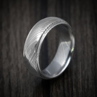 Damascus Steel Men's Ring Custom Made Wedding Band