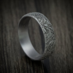 Tantalum Lion's Mane Textured Men's Ring Custom Made Band