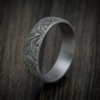 Tantalum Lion's Mane Textured Men's Ring Custom Made Band
