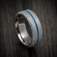 Gibeon Meteorite Men's Ring with Tantalum Sleeve and Cerakote Inlay