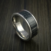 Titanium Men's Ring with Wood Inlay Custom Made Wedding Band ...