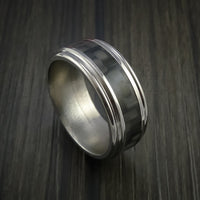 Carbon Fiber Double Inlay and Titanium Ring Style Weave Pattern