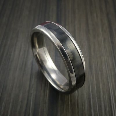Carbon Fiber and Titanium Ring Style Weave Pattern