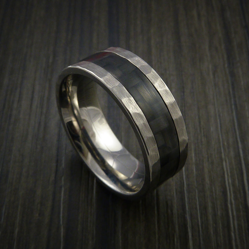 Carbon Fiber Inlay and Titanium Ring Style Weave Pattern