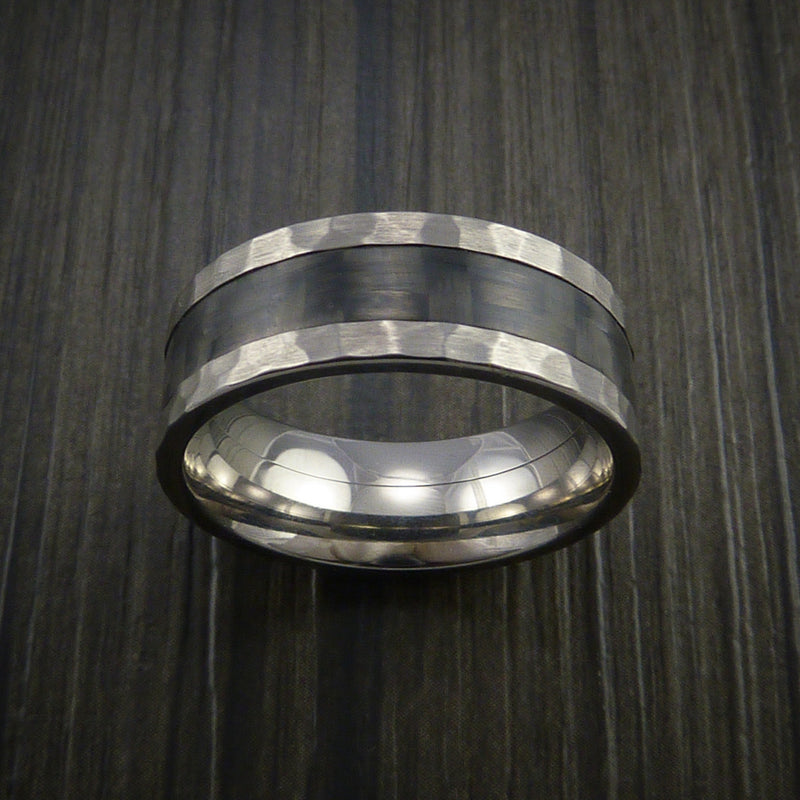 Carbon Fiber Inlay and Titanium Ring Style Weave Pattern