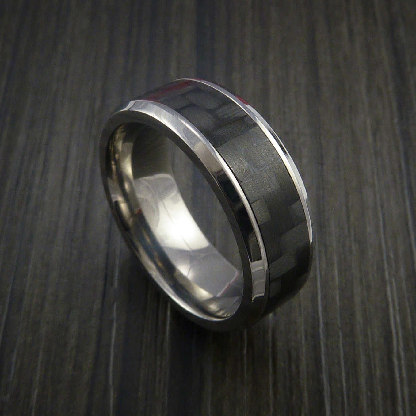 The Voyager Forged Carbon Fiber and Titanium Ring -  Israel