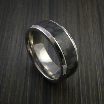 Carbon Fiber and Titanium Ring Style Weave Pattern