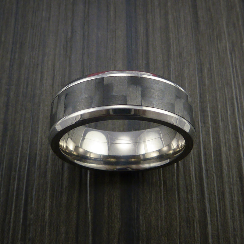 Carbon Fiber and Titanium Ring Style Weave Pattern