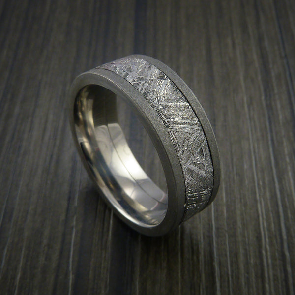 8mm Silver Meteorite Ring Tungsten Wedding Band Mens Ring - Unique Met–  Pillar Styles
