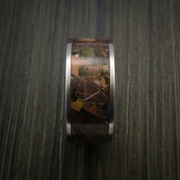 King's Camo WOODLAND SHADOW and Cobalt Chrome Ring Traditional Style Band Made Custom