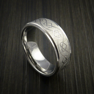 Titanium Celtic Heart Cerakote Band