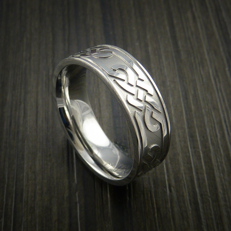 Titanium Infinity Men's Ring with Cerakote Sleeve | Revolution Jewelry