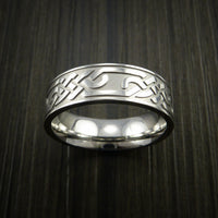 Cobalt Chrome Celtic Band Trinity Symbolic Wedding Infinity Ring Custom Made