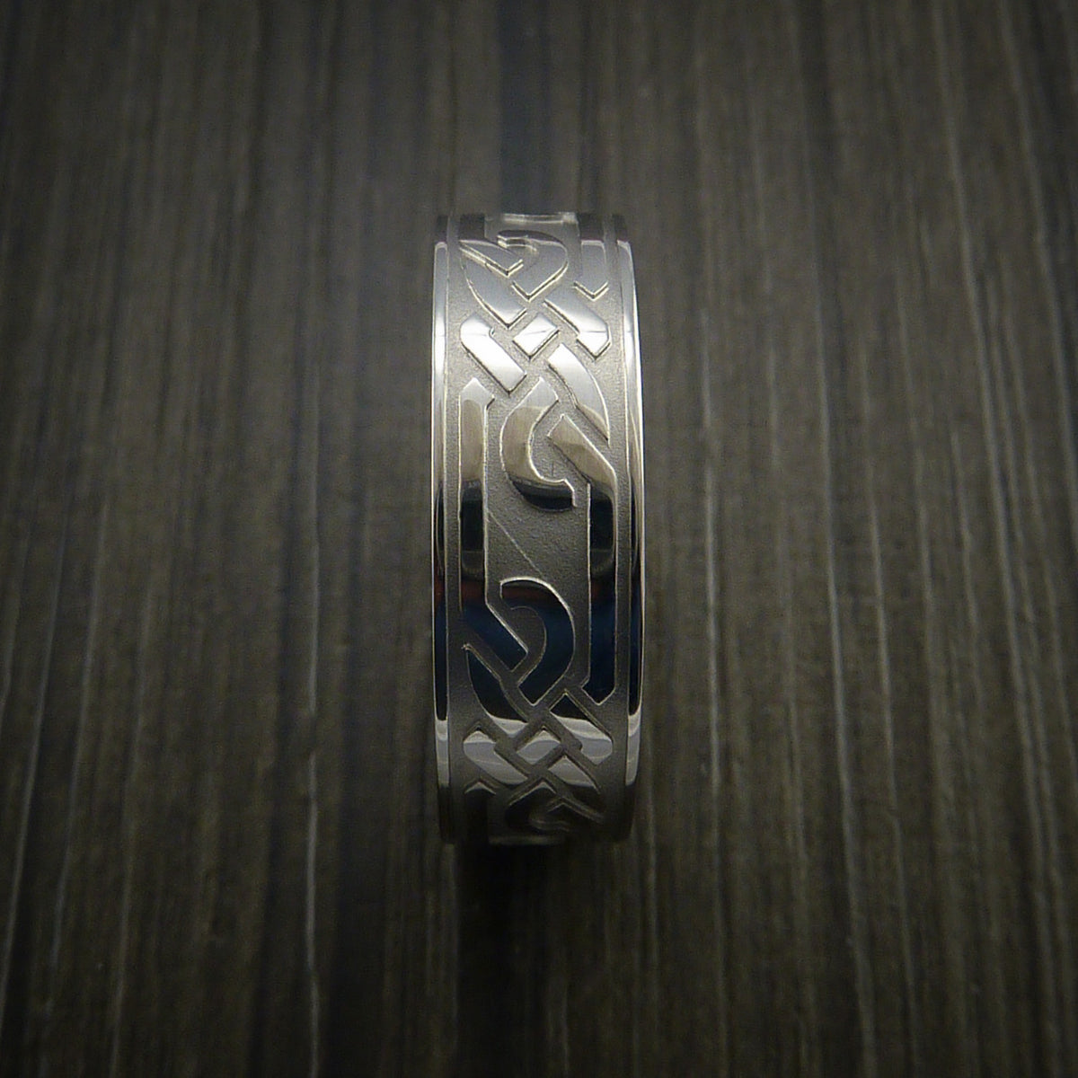 Cobalt Chrome Celtic Loop Wedding Infinity Mens Ring Custom Made