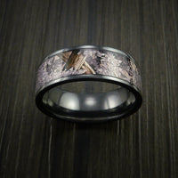 King's Camo DESERT SHADOW and Black Titanium Ring Traditional Style Band Made Custom