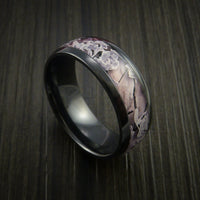King's Camo SNOW SHADOW and Black Zirconium Ring Traditional Style Band Made Custom