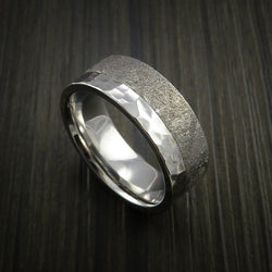 Gibeon Meteorite in Cobalt Chrome Wedding Band Made to any Sizing and Width