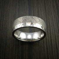 Gibeon Meteorite in Cobalt Chrome Wedding Band Made to any Sizing and Width