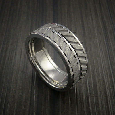 Titanium Dual Inlay Spinner Unique Titanium Band