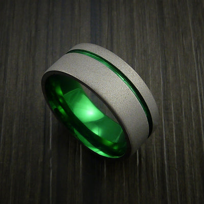 Anodized Titanium Wide Band Fine Jewelry Ring