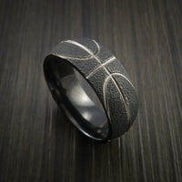 Black Titanium Basketball Inspired Ring