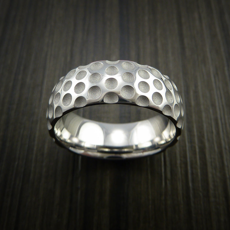 Cobalt Chrome Golf Inspired Golf Ball Sport Ring