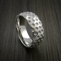 Cobalt Chrome Golf Inspired Golf Ball Sport Ring