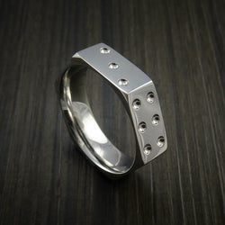 Cobalt Chrome Dice Ring High Roller Gamblers Inspired Ring