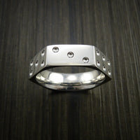 Cobalt Chrome Dice Ring High Roller Gamblers Inspired Ring