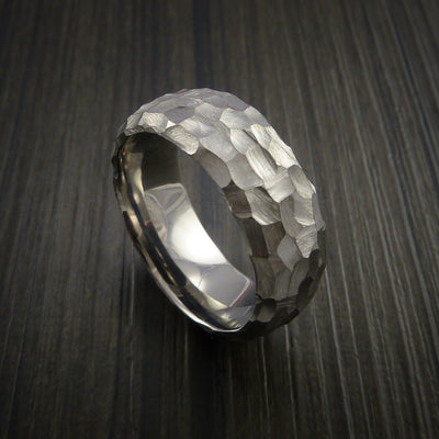 Titanium Modern Style Rock Hammer Finish Band Ring Custom Made