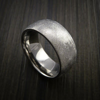 Cobalt Chrome Ring Distressed Smooth Finish Band Made to Any Sizing