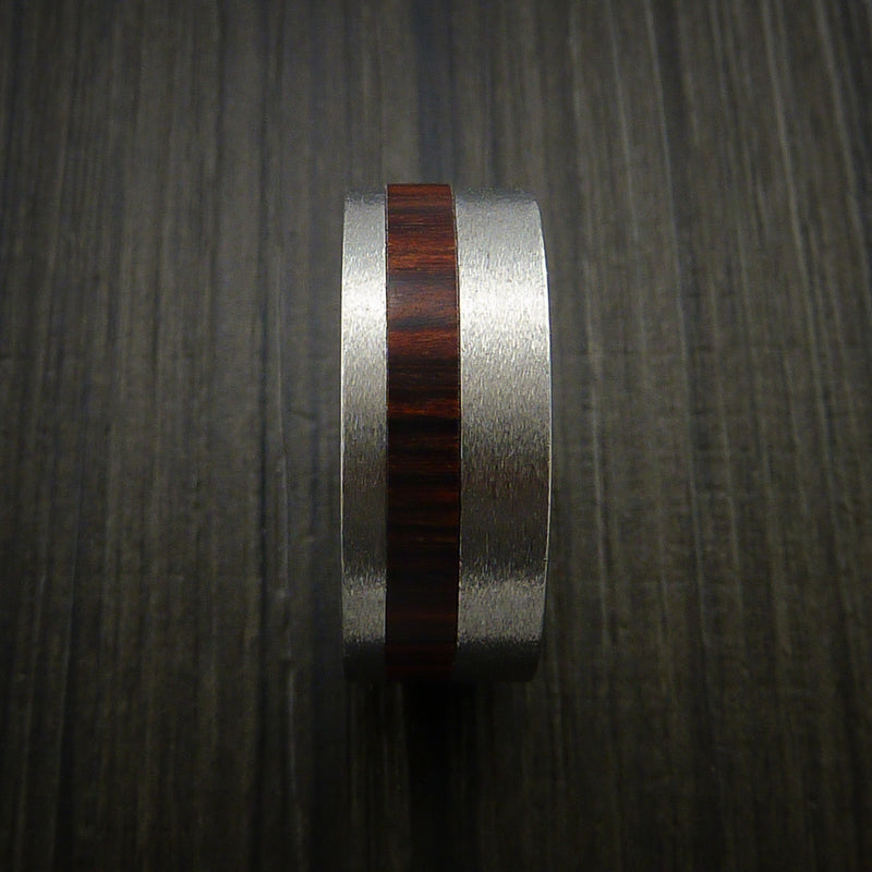 Cobalt Chrome and Cocobolo Hardwood Wood Ring