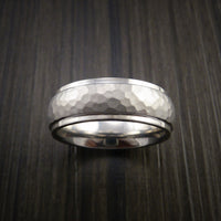 Cobalt Chrome Hammer Finish Wedding Band Engagement Ring Made to Any Size
