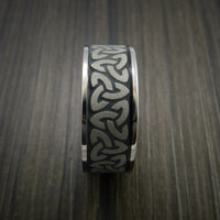 Titanium Celtic Band Trinity Symbolic Wedding Infinity Cerakote Ring Custom Made