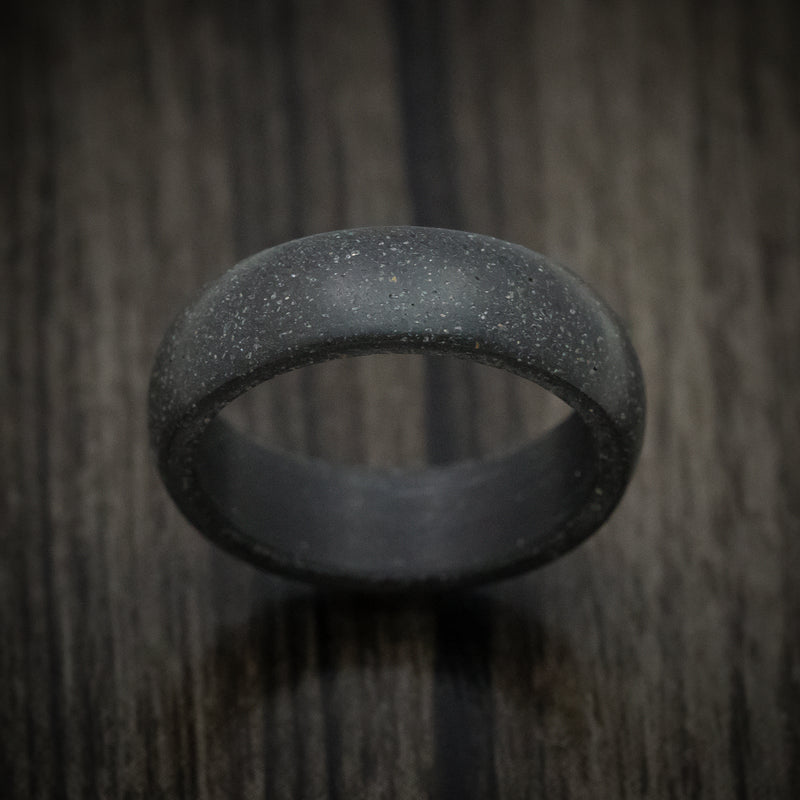 Black Concrete Men's Ring Custom Made Band