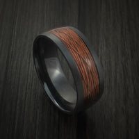 Black Zirconium and Wire Men's Ring Custom Made Choose your Color ...