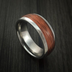 Titanium and Wire Ring Custom Made Choose your Color
