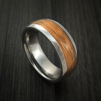 Titanium and Wire Ring Custom Made Choose your Color